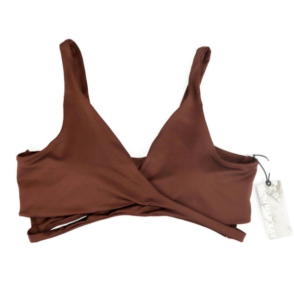 2/$15 Sommer Ray Brown Crossover Sports Bra - Picture 3 of 4